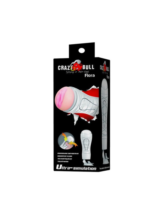 CRAZY BULL FLORA VAGINA CON BASE MASTURBADOR