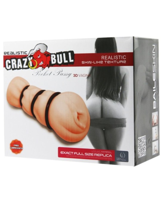 CRAZY BULL VAGINA MASTURBADOR CON ANILLOS