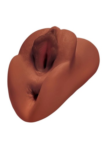 PDX PLUS PERFECT PUSSY DOUBLE STROKER MASTURBADOR VAGINA Y ANO MARRON