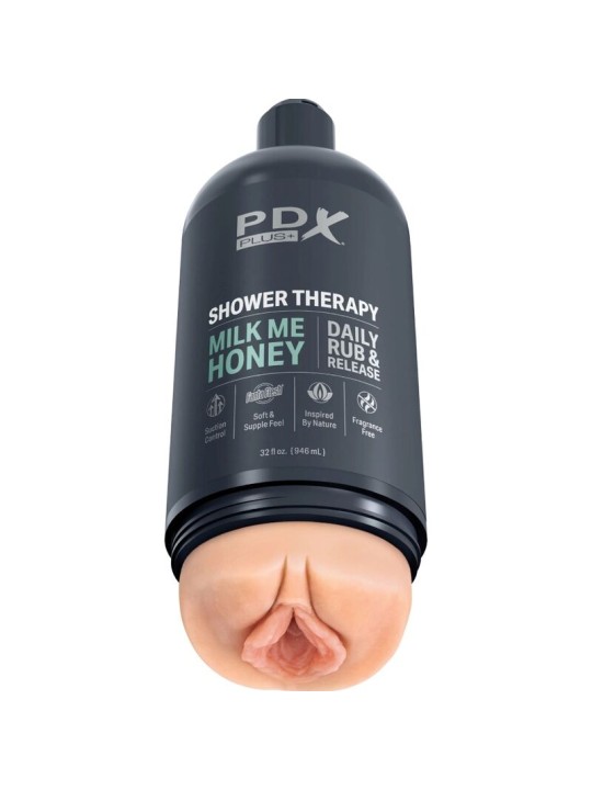 PDX PLUS MASTURBADOR STROKER DISENO DISCRETO DE BOTE CHAMPU MILK ME HONEY