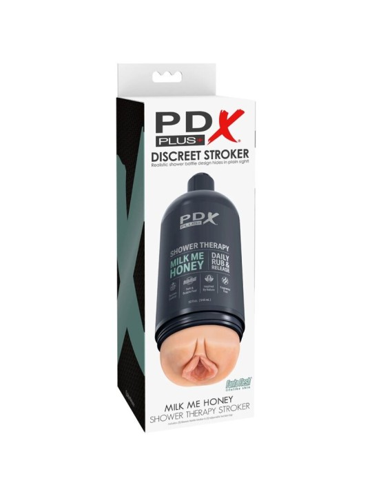 PDX PLUS MASTURBADOR STROKER DISENO DISCRETO DE BOTE CHAMPU MILK ME HONEY