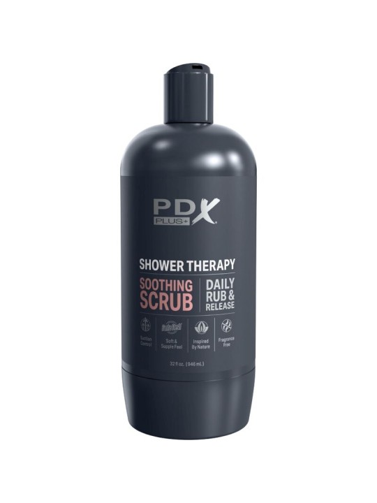 PDX PLUS MASTURBADOR STROKER DISENO DISCRETO DE BOTE CHAMPU SOOTHING SCRUB CARAMELO