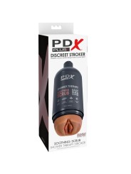 PDX PLUS MASTURBADOR STROKER DISENO DISCRETO DE BOTE CHAMPU SOOTHING SCRUB CARAMELO