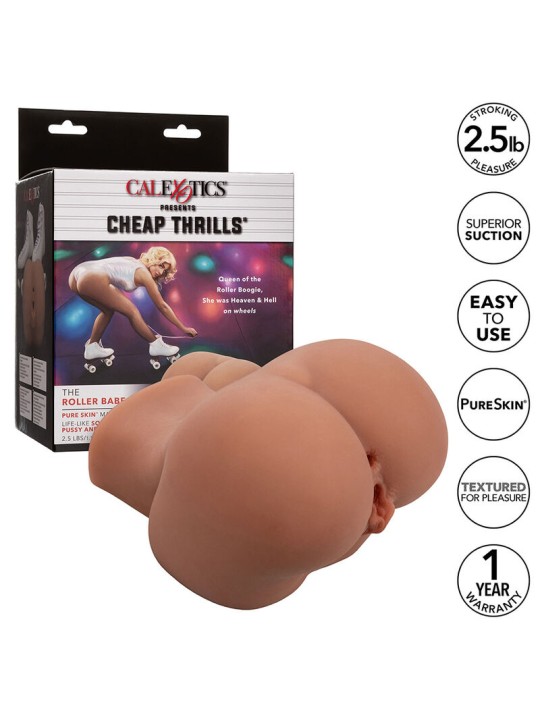 CALEXOTICS THE ROLLER BABE DOBLE MASTURBADOR REALISTICO NATURAL