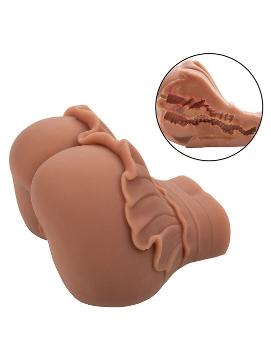 CALEXOTICS THE HOMECOMING QUEEN DOBLE MASTURBADOR REALISTICO CARAMELO