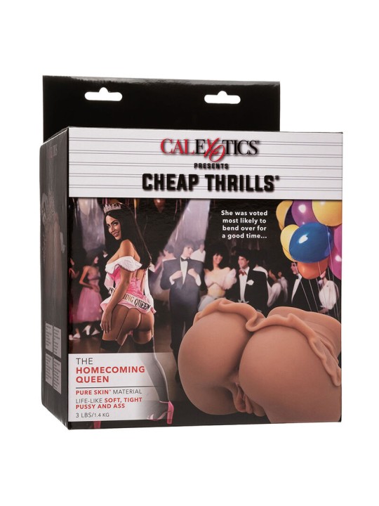 CALEXOTICS THE HOMECOMING QUEEN DOBLE MASTURBADOR REALISTICO CARAMELO