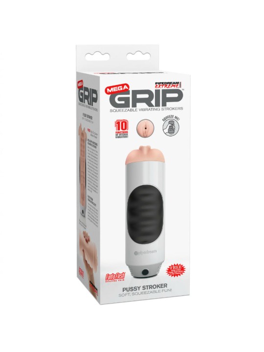 EXTREME TOYZ PIPEDREAM MEGA GRIP VAGINA MASTURBADOR VIBRADOR