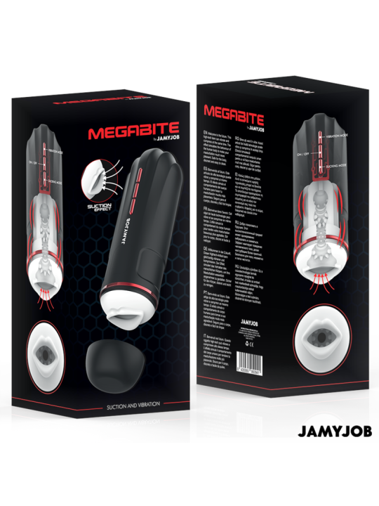 JAMYJOB MEGABITE MASTURBADOR BOCA AUTOMTICO 5 MODOS ONDAS ESTIMULADORAS Y VIBRACION