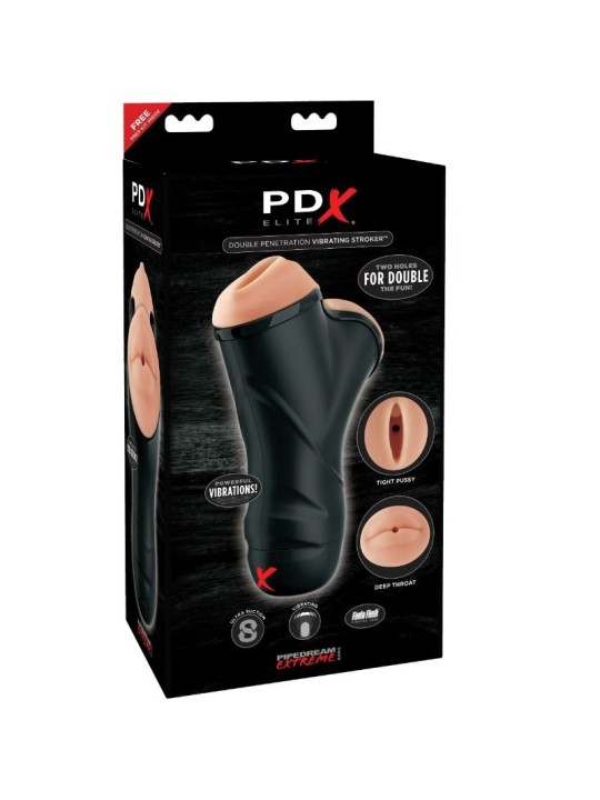 PDX ELITE MASTURBADOR MASCULINO DOBLE BOCA Y VAGINA
