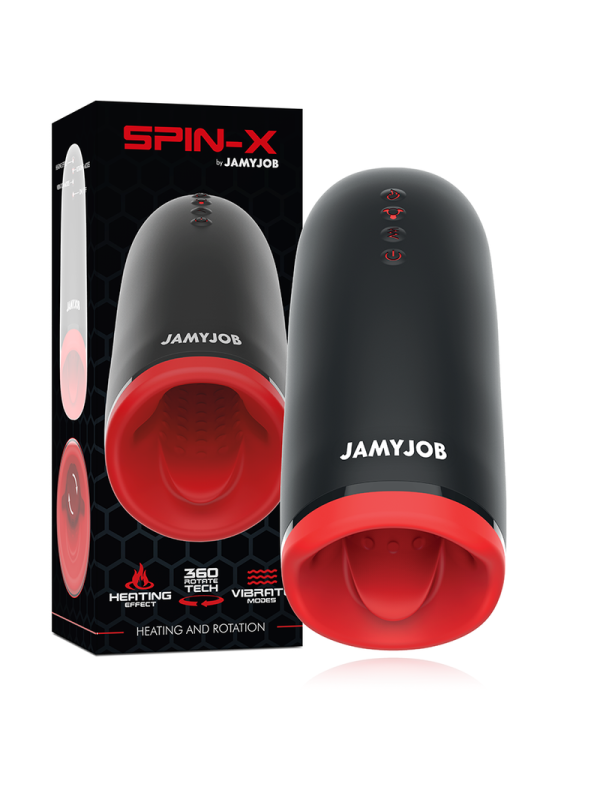 JAMYJOB SPIN X MASTURBADOR CON ROTACION Y FUNCION CALOR