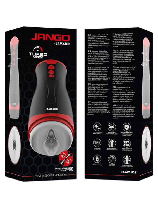 JAMYJOB JANGO MASTURBADOR DE COMPRENSION Y VIBRACION