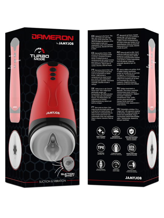 JAMYJOB MASTURBADOR DE SUCCION Y VIBRACION DAMERON