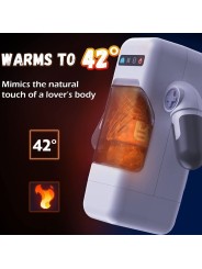 GAME CUP MASTURBADOR MASCULINO CON VIBRACION Y FUNCION CALOR CON SOPORTE PARA MOVILES NEGRO