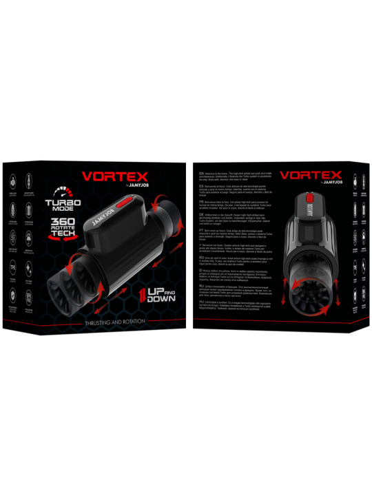JAMYJOB VORTEX MASTURBADOR TURBO CON EMPUJE Y ROTACION 360 UP AND DOWN
