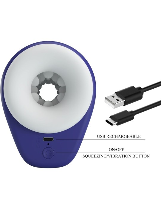 PRETTY LOVE DJ LADY MASTURBADOR MASCULINO CON VIBRACION 5 CONFIGURACIONES MORADO