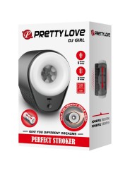 PRETTY LOVE DJ GIRL MASTURBADOR MASCULINO CON VIBRACION 5 CONFIGURACIONES NEGRO