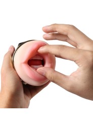 SHEQU KAY MASTURBADOR DOBLE CON VIBRACION DUAL BOCA Y VAGINA