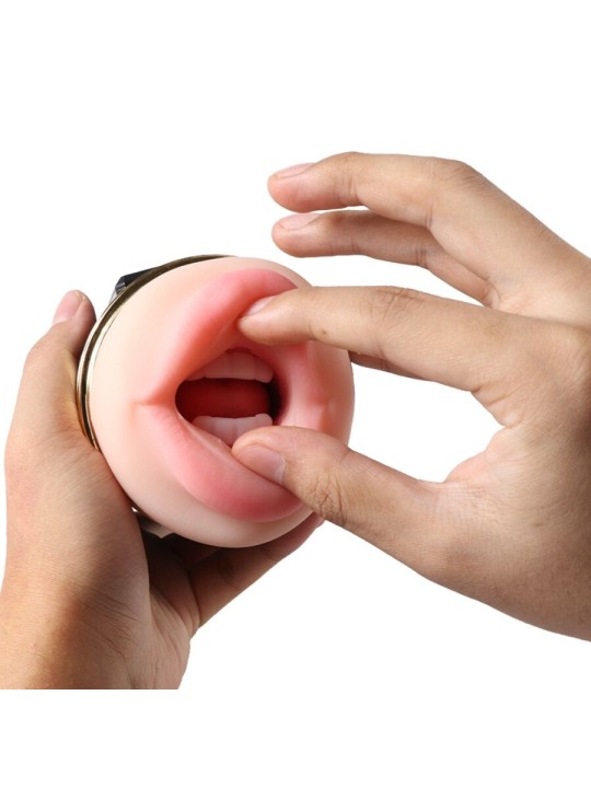 SHEQU KAY MASTURBADOR DOBLE CON VIBRACION DUAL BOCA Y VAGINA