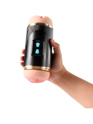 SHEQU KAY MASTURBADOR DOBLE CON VIBRACION DUAL BOCA Y VAGINA