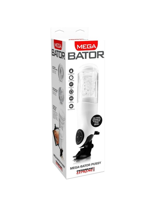 EXTREME TOYZ PDX MEGA BATOR USB MASTURBADOR MASCULINO VAGINA BLANCO