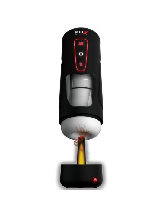 PDX ELITE MILK ME HOTTER MASTURBADOR AUTOMATICO CON THRUSTING Y VIBRACION EFECTO CALOR