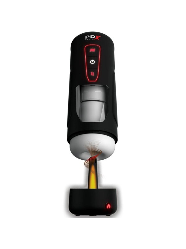 PDX ELITE MILK ME HOTTER MASTURBADOR AUTOMATICO CON THRUSTING Y VIBRACION EFECTO CALOR