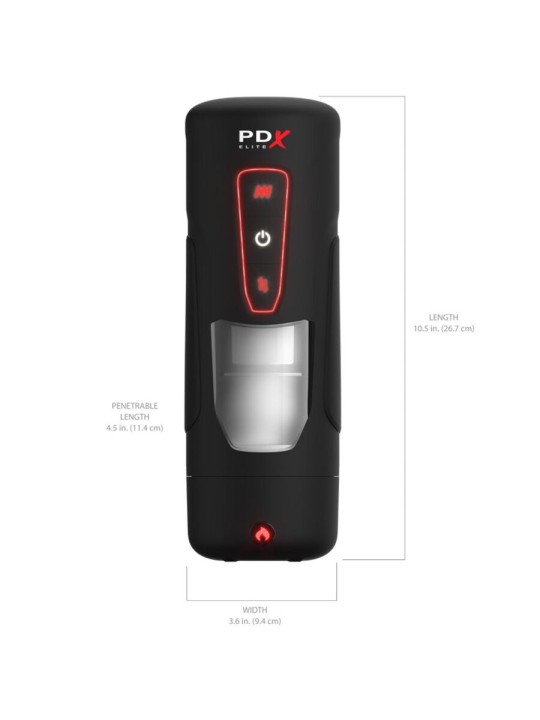 PDX ELITE MILK ME HOTTER MASTURBADOR AUTOMATICO CON THRUSTING Y VIBRACION EFECTO CALOR