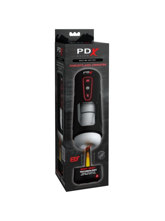 PDX ELITE MILK ME HOTTER MASTURBADOR AUTOMATICO CON THRUSTING Y VIBRACION EFECTO CALOR