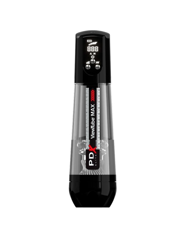 PDX ELITE VIEWTUBE MAX VIEW MASTURNADOR AUTOMATICO CON SUCCION TRANSPARENTE
