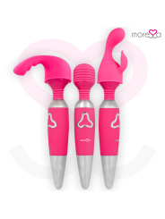 MORESSA ODILON WAND POTENTE MOTOR MAS DOS CABEZALES PREMIUM SILICONE RECARGABLE