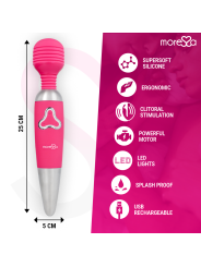 MORESSA ODILON WAND POTENTE MOTOR MAS DOS CABEZALES PREMIUM SILICONE RECARGABLE