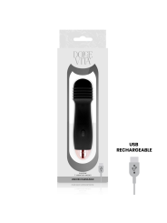 DOLCE VITA VIBRADOR RECARGABLE TRES NEGRO 7 VELOCIDADES