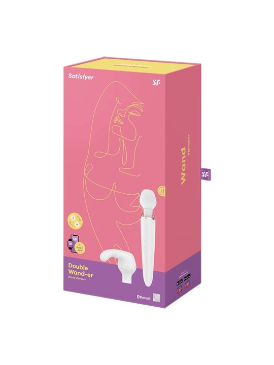 SATISFYER DOUBLE WANDER APP BLANCO