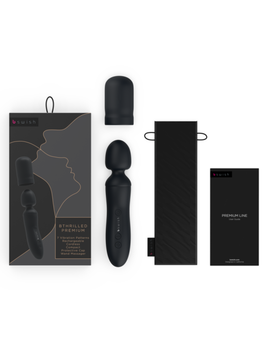 B SWISH BTHRILLED VIBRADOR WAND PREMIUM NEGRO