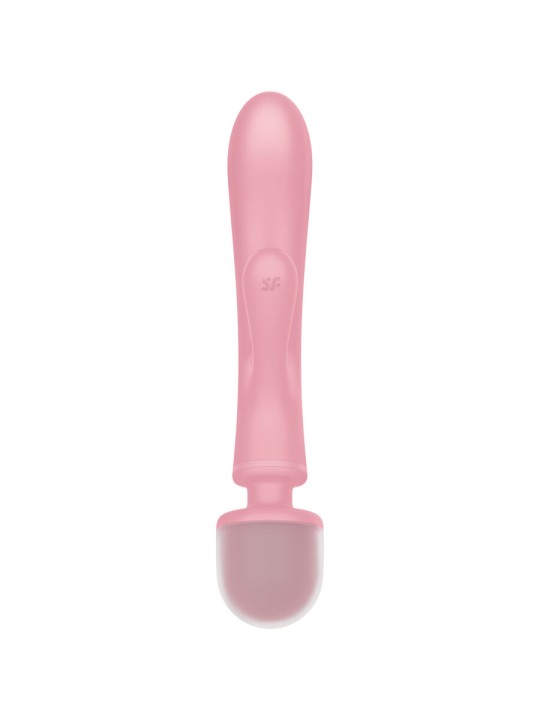 SATISFYER TRIPLE LOVER MASAJEADOR VIBRADOR RABBIT ROSA