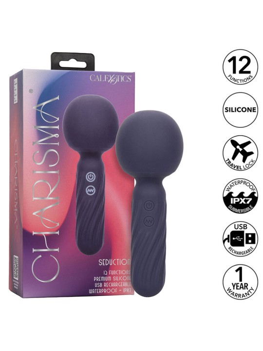 CALEXOTICS CHARISMA SEDUCTION MASAJEADOR 12 FUNCIONES 1775 CM X 625 CM MORADO