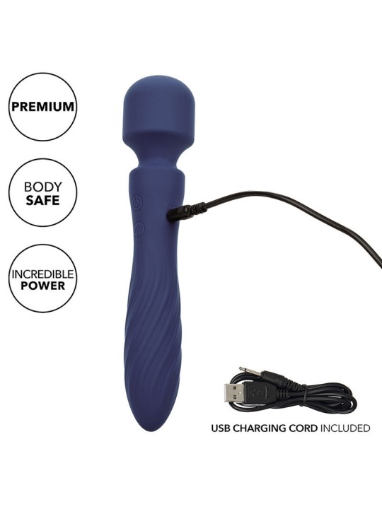 CALEXOTICS CHARISMA MYSTIQUE MASAJEADOR DOBLE MOTOR 12 FUNCIONES 215 CM X 45 CM MORADO