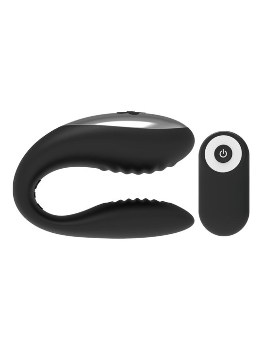 BRILLY GLAM WE LOVE VIBRADOR PARA PAREJAS CONTROL REMOTO NEGRO