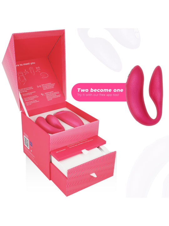 WE VIBE CHORUS VIBRADOR PAREJAS CON CONTROL SQUEEZE ROSA