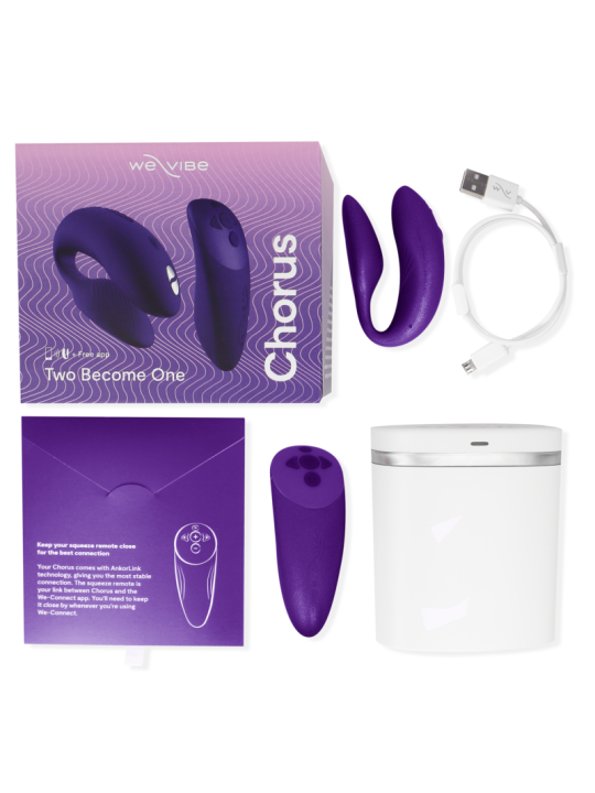 WE VIBE CHORUS VIBRADOR PAREJAS CON CONTROL SQUEEZE LILA