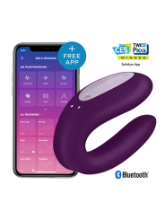 SATISFYER DOUBLE JOY CON APP MORADO