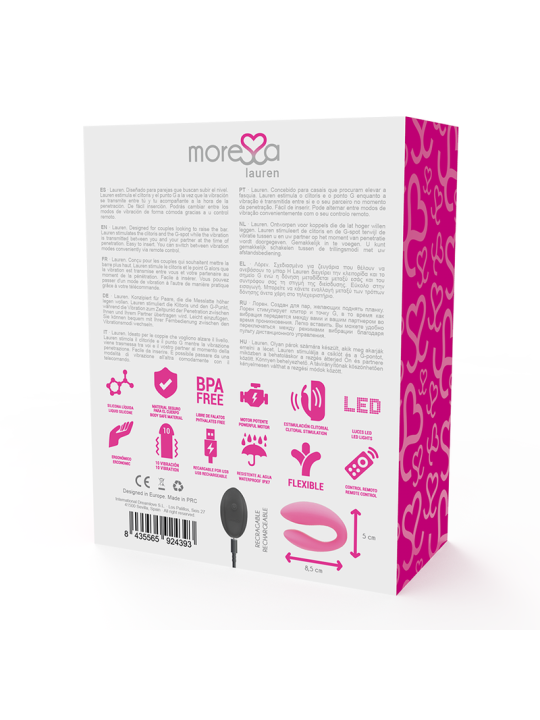 MORESSA LAUREN CONTROL REMOTO ESTIMULADOR PARA PAREJAS