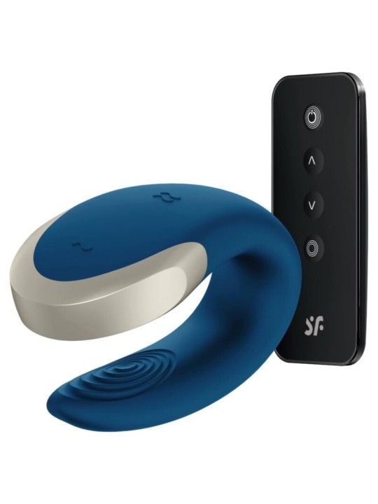 SATISFYER APP DOUBLE LOVE VIBRADOR PAREJAS LUXURY AZUL