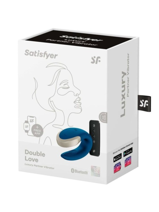 SATISFYER APP DOUBLE LOVE VIBRADOR PAREJAS LUXURY AZUL