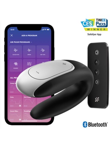 SATISFYER DOUBLE FUN PARTNER VIBRADOR NEGRO