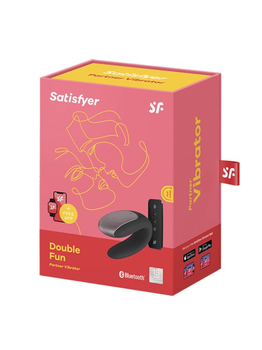 SATISFYER DOUBLE FUN PARTNER VIBRADOR NEGRO