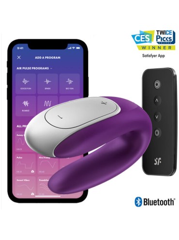 SATISFYER DOUBLE FUN PARTNER VIBRADOR LILA