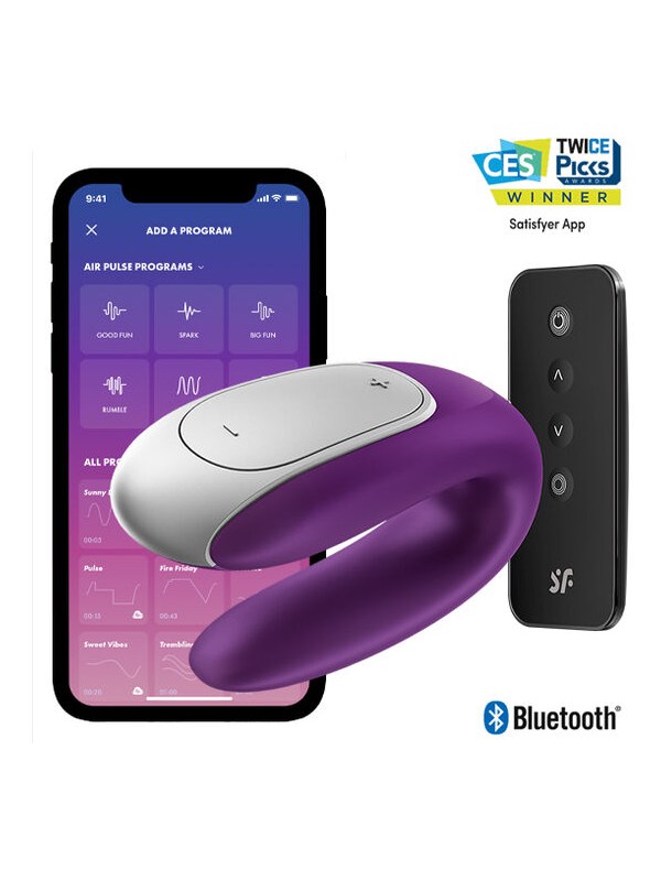 SATISFYER DOUBLE FUN PARTNER VIBRADOR LILA