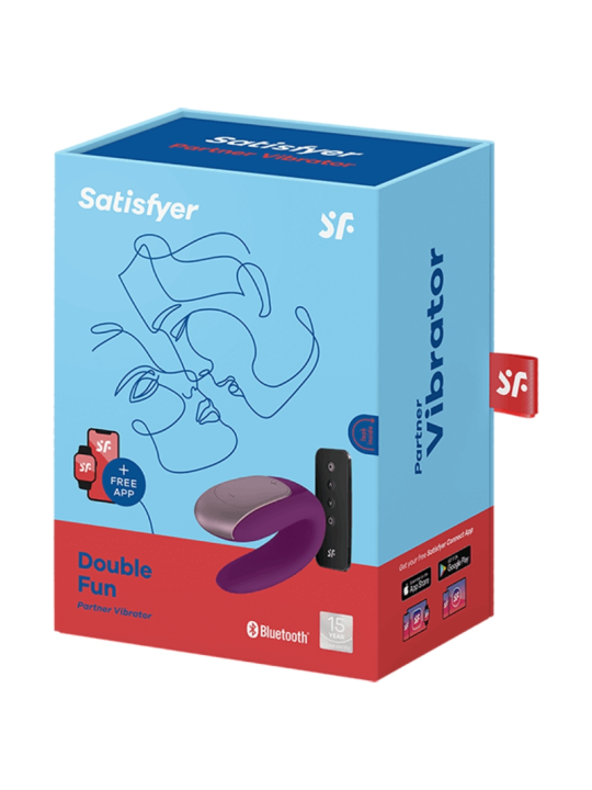 SATISFYER DOUBLE FUN PARTNER VIBRADOR LILA
