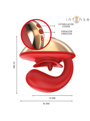 INTENSE MARIAH VIBRADOR ESTIMULADOR EN FORMA DE U 10 VIBRACIONES ROJO